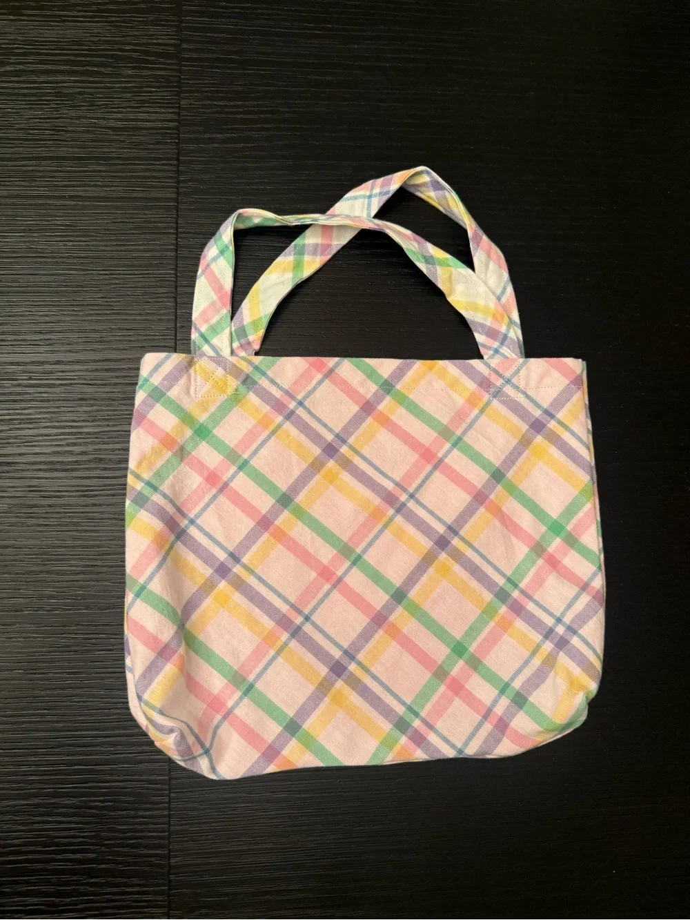 Handmade Girls Totes Heart Plaid Pastels Mini Kids Activity Bag Tote